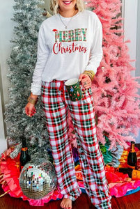 Multicolor Merry Christmas PJs
