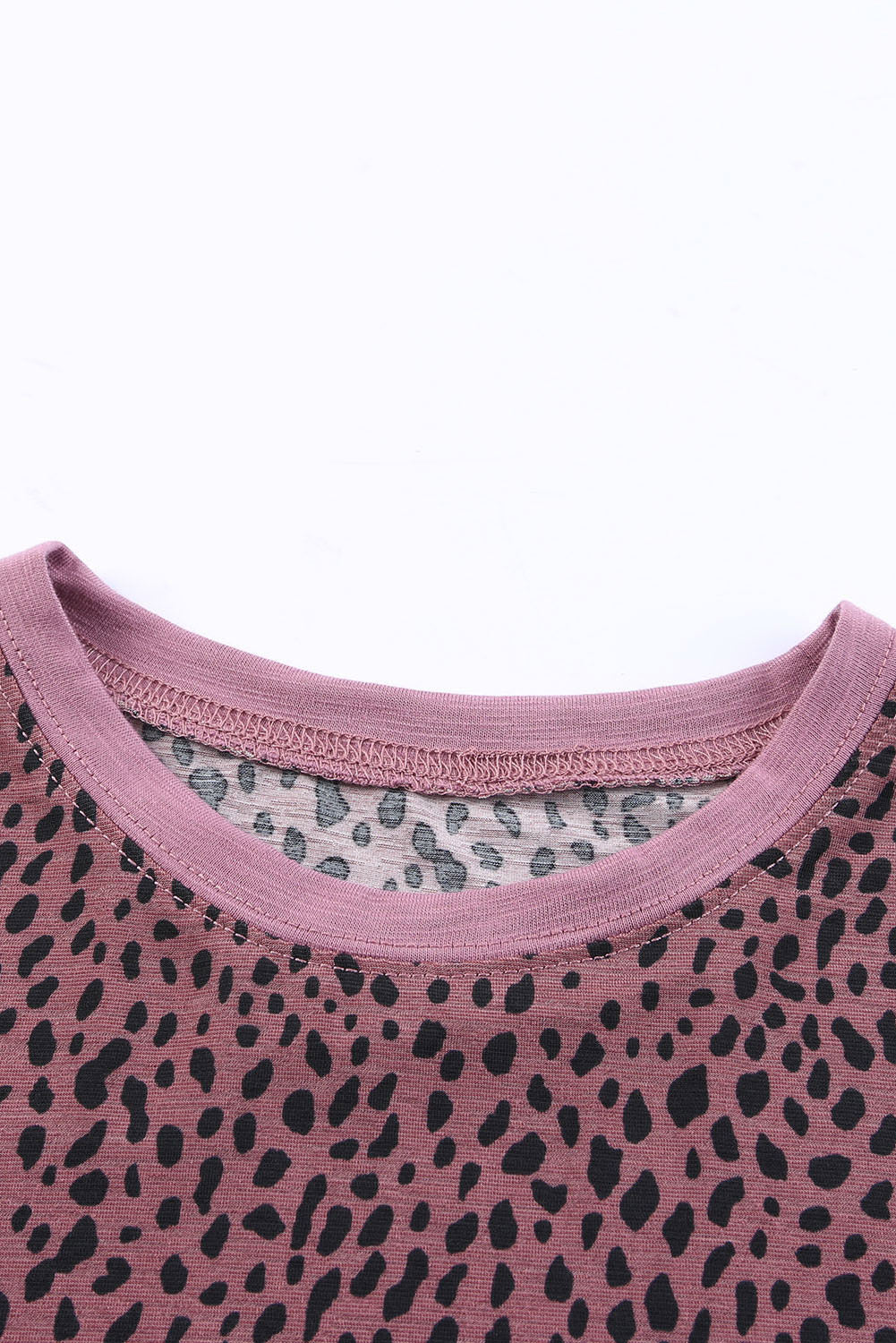 Short Sleeve Cheetah Print Blouse