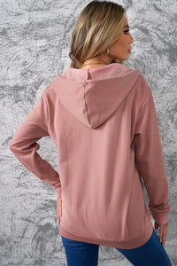 Pink Half Zip Hoodie