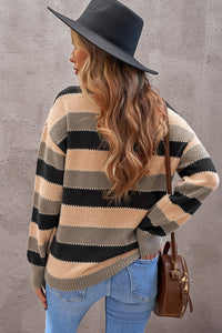 Stripe Drop Shoulder Sweater