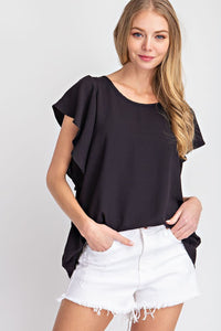 Back Tie Ruffle Sleeve
