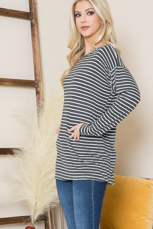 Striped Long Sleeve Top
