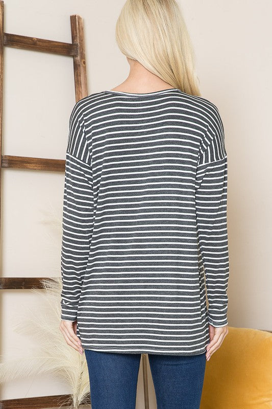 Striped Long Sleeve Top