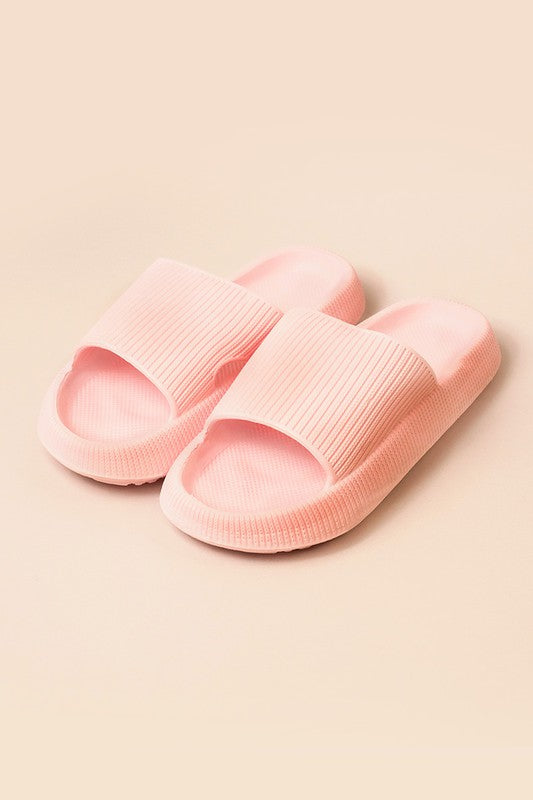 Pink Tonal Checkered Slippers, Women's Medium - Pink Lily Boutique