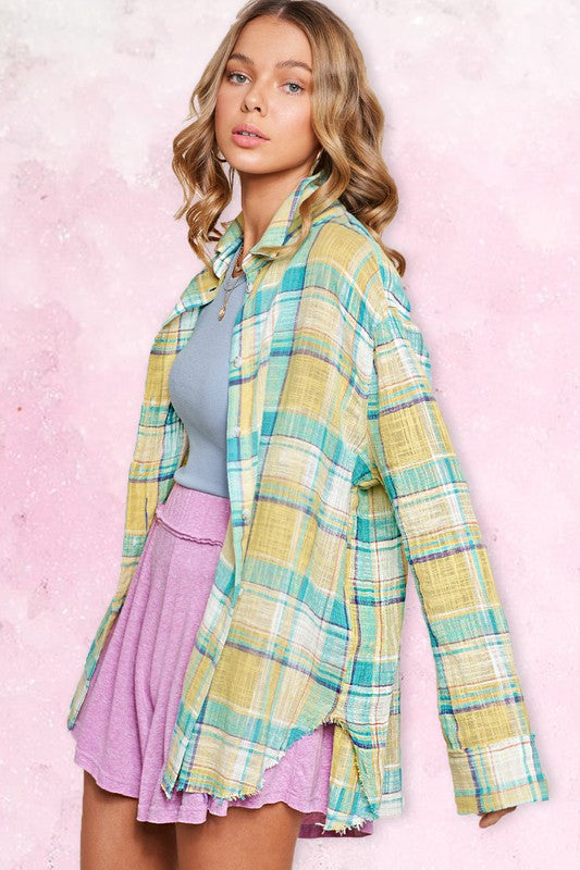 Button Down Plaid Shirt