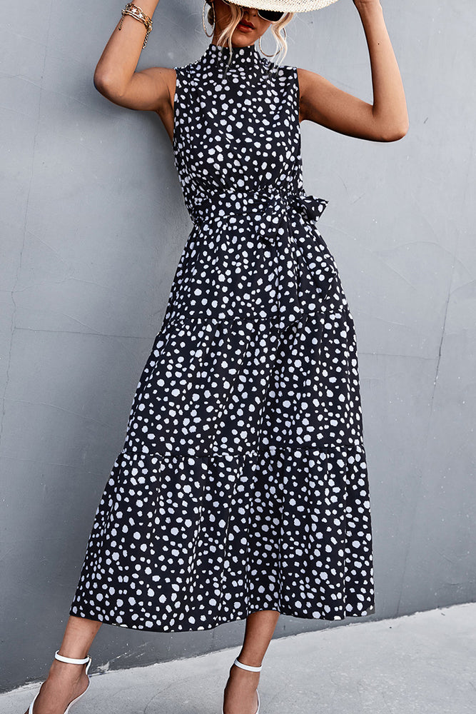 Sleeveless Leopard Print Dress