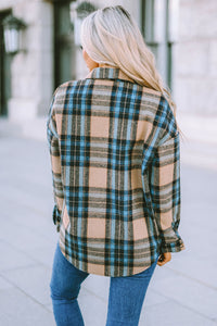 Brown with Blue Plaid Shacket/Shirt
