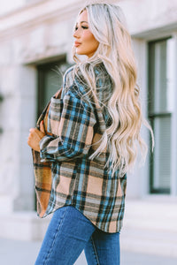 Brown with Blue Plaid Shacket/Shirt