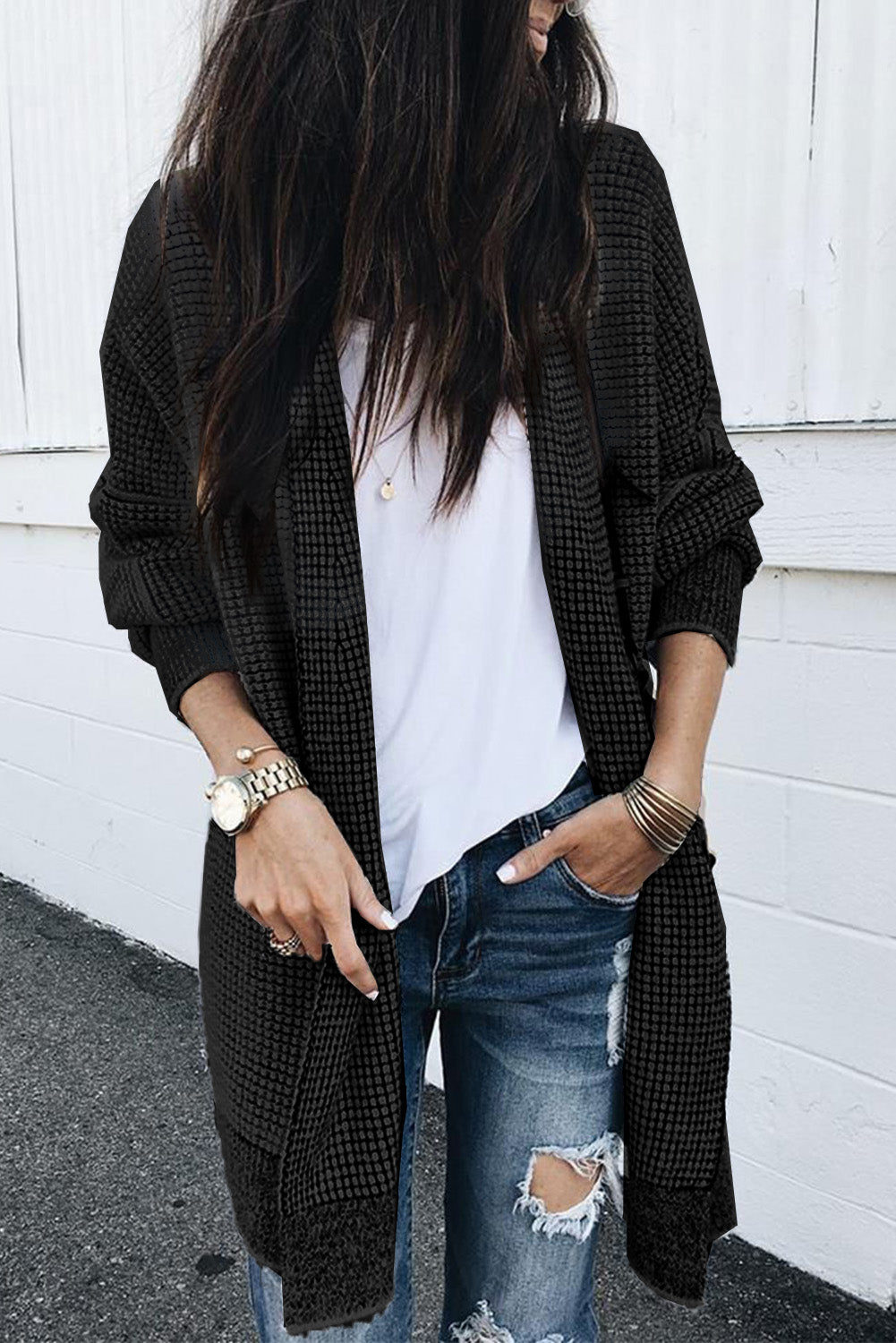 Knitted Long Cardigan